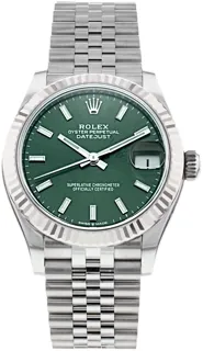 Rolex Datejust 278274 White gold and Stainless steel Green