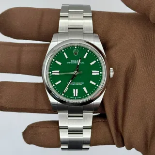 Rolex Oyster Perpetual 124300-0005 Stainless steel Green