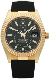 Rolex Sky-Dweller 326238-0009 42mm Yellow gold Black