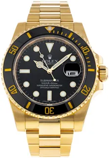 Rolex Submariner 116618LN 40mm Yellow gold Black