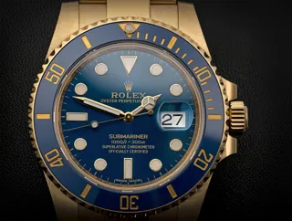 Rolex Submariner Date 116618LB 40mm Yellow gold Blue