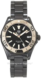 TAG Heuer Aquaracer Lady WAY1355.BH0716 Ceramic and Rose gold and Stainless steel Black