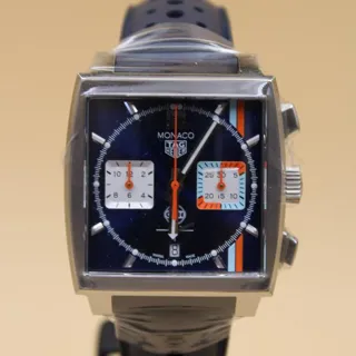 TAG Heuer Monaco CBL2115.FC6494 ( GULF) 39mm Stainless steel Blue