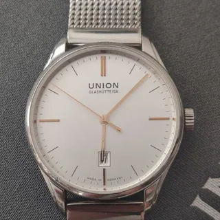 Union Glashütte Viro Date D011.407.11.031.01 41mm Stainless steel Silver