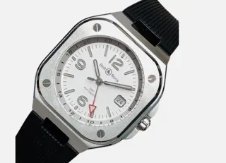 Bell & Ross Urban BR05G-SI-ST/SRB 41mm Stainless steel White