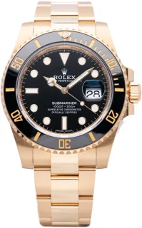 Rolex Submariner Date 116618LN 18k yellow gold Black