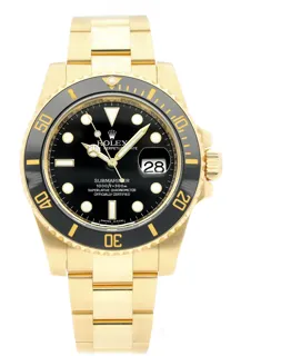 Rolex Submariner Date 116618LN 18k yellow gold Black