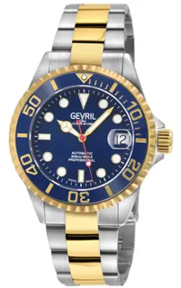 Gevril Wall Street 4766B 39mm Stainless steel Blue