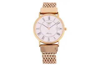 Longines 32mm 9ct Gold White