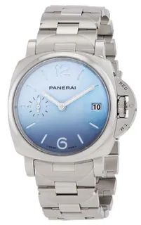 Panerai Luminor Due PAM01309 38mm Stainless steel Light blue