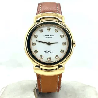 Rolex Cellini 6622/8 33mm 18kt Yellow Gold White