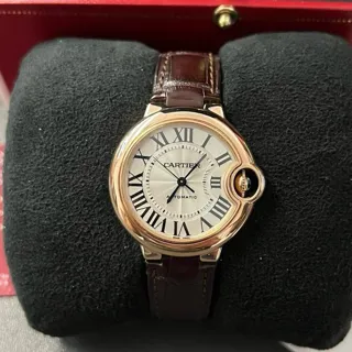 Cartier Ballon Bleu 33mm W6920069 33mm Rose gold White