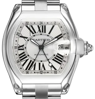 Cartier Roadster W62032X6 48mm Stainless steel White