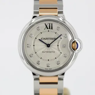 Cartier Ballon Bleu 36mm WE902031 36mm Rose gold and Stainless steel Silver