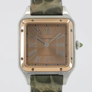 Cartier Santos Dumont W2SA0027 Rose gold and Stainless steel Pink