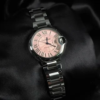 Cartier Ballon Bleu 33mm W6920100 33mm Stainless steel Pink