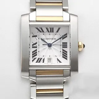 Cartier Tank Française 28mm Yellow gold and Stainless steel Silver