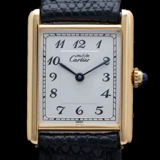 Cartier Tank Vermeil 590005 24mm Silver Silver