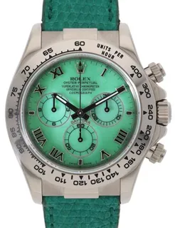 Rolex Daytona 116519 39mm White gold Green