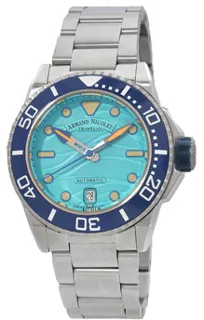 Armand Nicolet JSH A481PGU-TF-MA2481AA 41mm Stainless steel Aqua