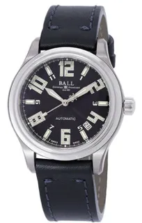 Ball Trainmaster NM1038D-LEA-BK Titanium Black