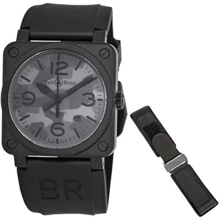 Bell & Ross Aviation BR0392-CAMO-CE/SRB Ceramic Black and Grey Camouflage