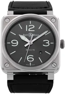 Bell & Ross Instruments BR0392-GC3-ST/SCA 42mm Stainless steel Grey