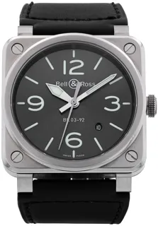 Bell & Ross Instruments BR0392-GC3-ST/SCA Stainless steel Gray