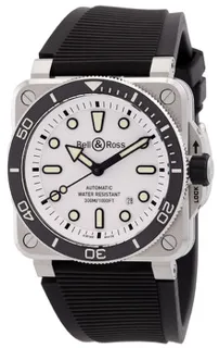 Bell & Ross BR-03 Diver BR03A-D-WH-ST/SRB 42mm Stainless steel White