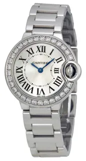 Cartier Ballon Bleu 28mm WE9003Z3 18k white gold Silver