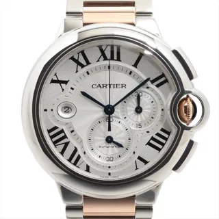 Cartier Ballon Bleu 44mm XL W6920063 44mm Yellow gold and Stainless steel Silver