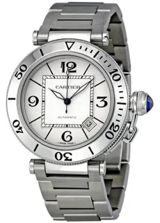 Cartier Pasha Seatimer W31080M7 40mm Stainless steel Silver