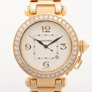 Cartier Pasha WJ1049H9 32mm Yellow gold Silver