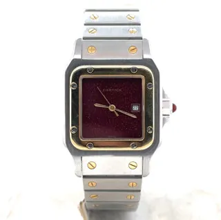 Cartier Santos Carrée 2960 Stainless steel Red