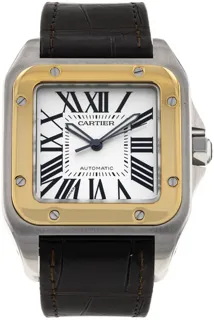 Cartier Santos de Cartier W20072X7 38mm Yellow gold and Stainless steel Silver