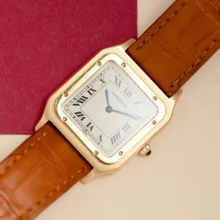 Cartier Santos Dumont 821054 27mm Yellow gold White