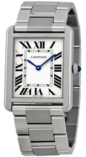 Cartier Tank Solo W5200014 Stainless steel Pale Silvered Opaline