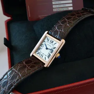 Cartier Tank Solo W5200024 31mm Rose gold Silver