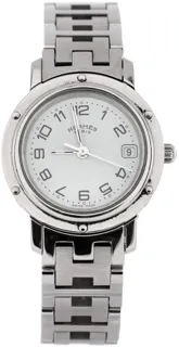 Hermès Clipper Stainless steel White