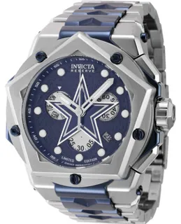 Invicta Nfl Dallas Cowboys Chronograph 44493 54mm Stainless steel Navy Blue