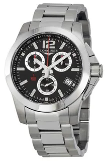 Longines Conquest L3.700.4.56.6 41mm Stainless steel Black