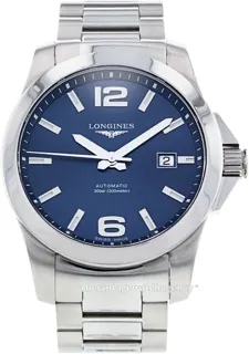 Longines Conquest L3.777.4.99.6 41mm Brushed/polished steel Blue