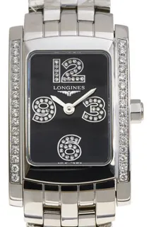 Longines DolceVita L5.155.0.58.6 19mm Stainless steel Black