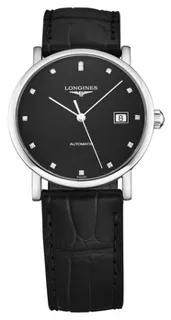 Longines Elegant L4.810.4.57.2 37mm Stainless steel Black