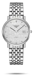 Longines Elegant L4.810.4.77.6 37mm Stainless steel Striped Silver