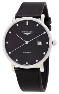 Longines Elegant L4.911.4.78.2 41mm Stainless steel Black