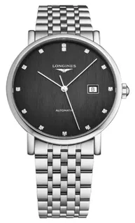 Longines Elegant L4.911.4.78.6 41mm Stainless steel Black