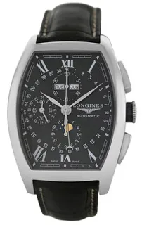 Longines Evidenza L2.688.4.58.9 40mm Stainless steel Black