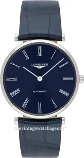 Longines La Grande Classique L49084942 36mm Brushed/polished steel Blue with roman numerals