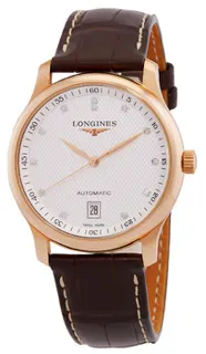 Longines Master Collection L2.628.8.77.3 Rose gold Silver-tone